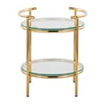 thumbnail image 4 of Lumisource Rhonda Contemporary/Glam Side Table in Gold Metal and Clear Glass, 4 of 7
