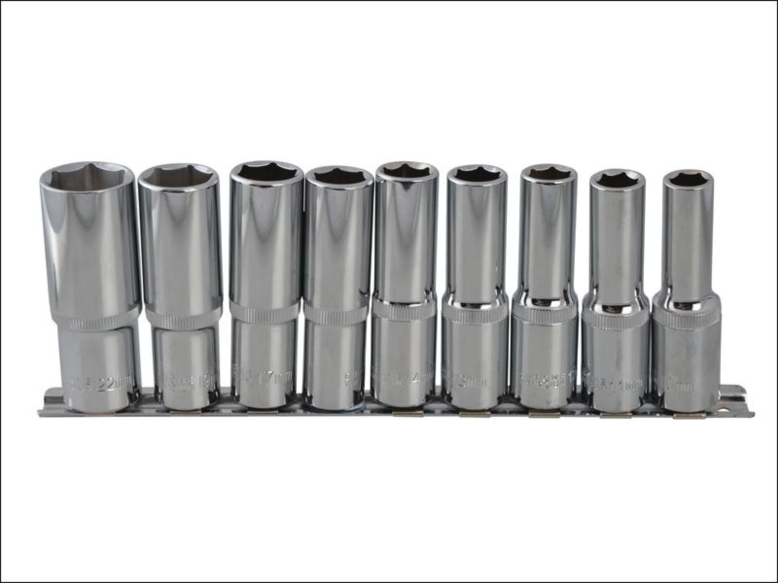 BlueSpot Tools - Deep Socket Set of 9 Metric 1/2in Square Drive ...