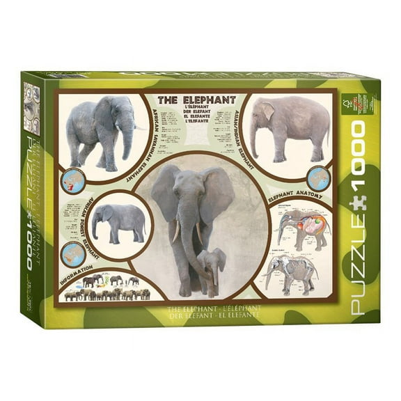 EurographicsPuzzles - The Elephant - jigsaw puzzle - 1000 pieces