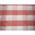 thumbnail image 3 of 100% Pure Silk Dupion pink white salmon color Plaids Fabric 54" wide DUP#C121[4] [10584], 3 of 4