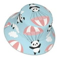 thumbnail image 3 of Easygdp Cute Panda Flying In The Sky Double-Sided Reflective Fisherman Hat,Sun Visor,Casual Hat,Fluorescent Hat,Suitable For Outdoor And Night Walking,Unisex, 3 of 9