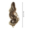 thumbnail image 6 of Unique Bargains 1 Pc Big Wave Retro Wig Hair Clips for Hair Extension 21.65" Length Beige Dark Brown, 6 of 6