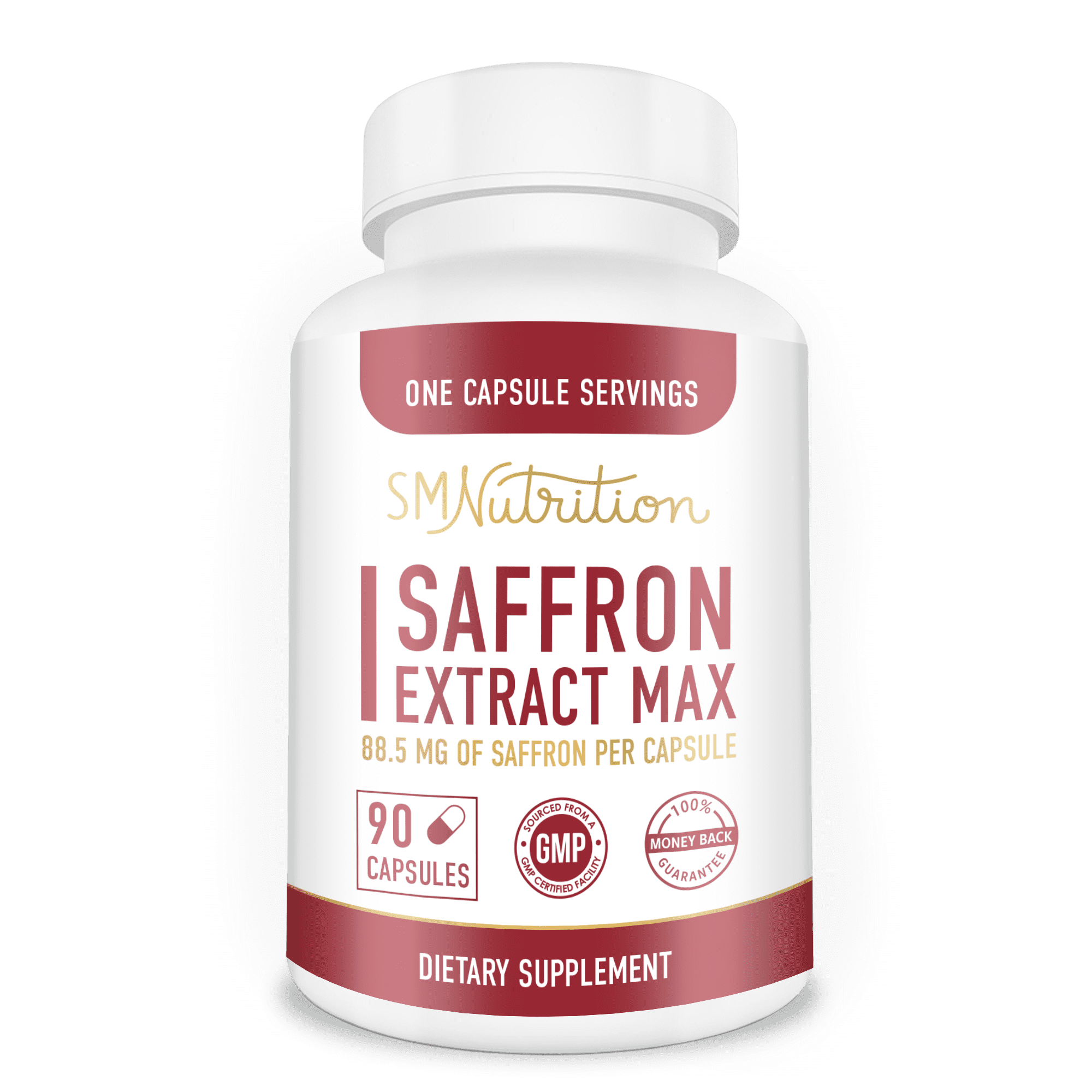Saffron Supplement 88.5mg (90 Capsules) 100 Saffron Extract Appetite