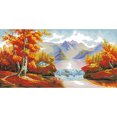 thumbnail image 2 of Hilo Algodón Ecológico Bordado Punto Cruz Con Paisaje Impreso 14CT 105x55cm, 2 of 8