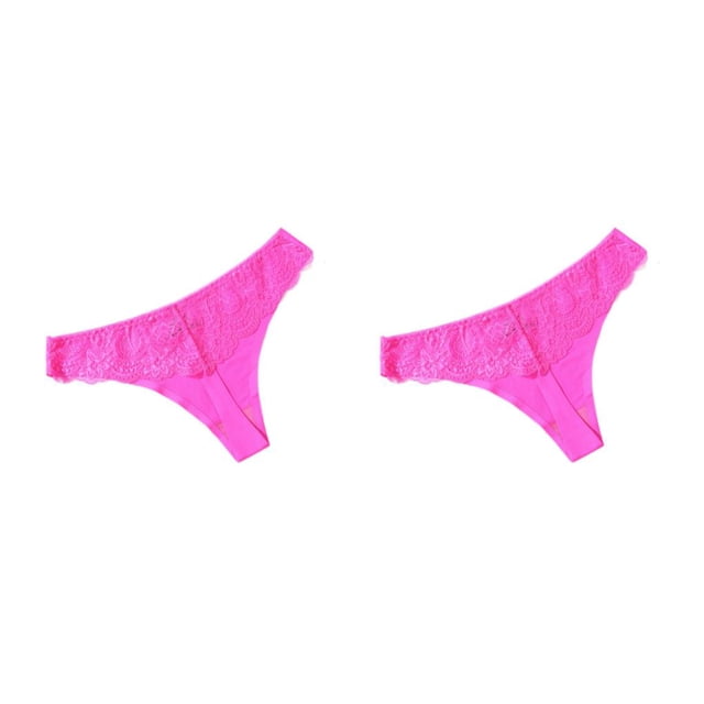 Minnieouse Bragas de tiro bajo Ropa interior de mujer Tanga Diseño de encaje Lavable Accesorio para citas Mano de obra fina Hollow-out Rose Red Rosa roja SG 2Conjunto