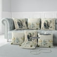 thumbnail image 3 of Elephant Lines Throw Pillow in Gray 18 x 18, 3 of 5