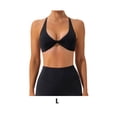thumbnail image 2 of stanreset 1 Set Chinlon Nylon Sports Underwear Solid Color Replacement Breathable Wire Free Running Jogging Bodybuilding Vest Bra Black L, 2 of 6