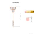 thumbnail image 3 of ANGARA Lab Grown Bezel-Set Trio Diamond Lariat Necklace for Women in 14K Rose Gold (Size-4mm | 0.69 ct) | April Birthstone Jewelry for Her | Lab-Grown Diamond Pendant, 3 of 6