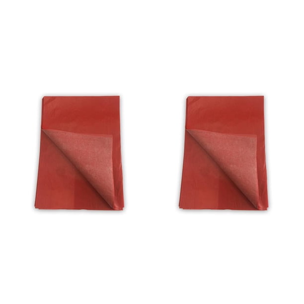 Methold Paquete de 100 A4 Papel de transferencia de grafito multicolor Fiable No es fácil de rasgar Fácil Línea de arrugas Herramientas de A4rojo 2piezas