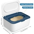 thumbnail image 3 of Wipes Dispenser, Wipe Holder for Baby & Adult, Seposeve Refillable Wipe Container, Keeps Wipes Fresh, One-Handed Operation, Easy Open/Close Wipes Pouch Case (Blue), 3 of 7