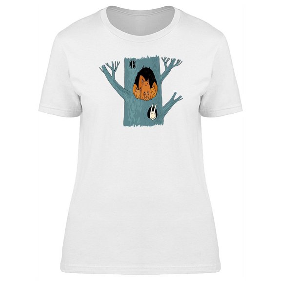 Squirrels In A Magic Tree  T-Shirt Women -Image by Shutterstock, Female Medium