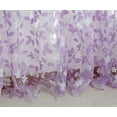 thumbnail image 2 of Bidobibo Leaf Embroidered Sheer Panel Long Window Crushed Gauze Room Curtain Voile Tulle Window Drapery Rod Pocket, 2 of 7