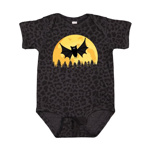 Inktastic Halloween Bat with Moon Boys or Girls Baby Bodysuit