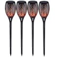 thumbnail image 1 of Clearance! 4pc Flame Solar Light 12 LED Outdoor torch Light with Realistic Dancing Flame Effect Suitable for Garden Yard and Decoration and Lighting Garden Lamps,Red, 1 of 9