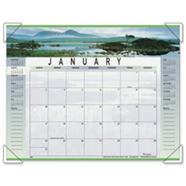 At-A-Glance AAG89802 Monthly Desk Calendar- Landscape Panoramic Scenes- 22in.x17in.