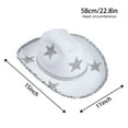 thumbnail image 6 of Women Rhinestone Cowboy Hats Sequined Wide Brim Western Hat Shiny Cowgirl Cap for Party Holidays, 6 of 6