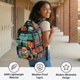 thumbnail image 6 of KUIFORTI Reading Capybara Girls Backpack Kids School Bag Comfortable Lightweight with Multiple Organizer Pockets Suitable for Elementary Middle Daily Use, 6 of 7