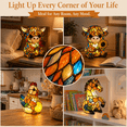 thumbnail image 6 of Highland Cow Rose Night Light, Stained Glass Handmade LED Decor Night Light, USB Craft Lamp for Bedroom Shelf Decoration, Stylish Birthday Housewarming Gift-Horse Lamp, 6 of 7