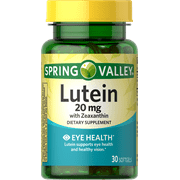 Spring Valley Lutein with Zeaxanthin Dietary Supplement, 20 mg, 30 Count