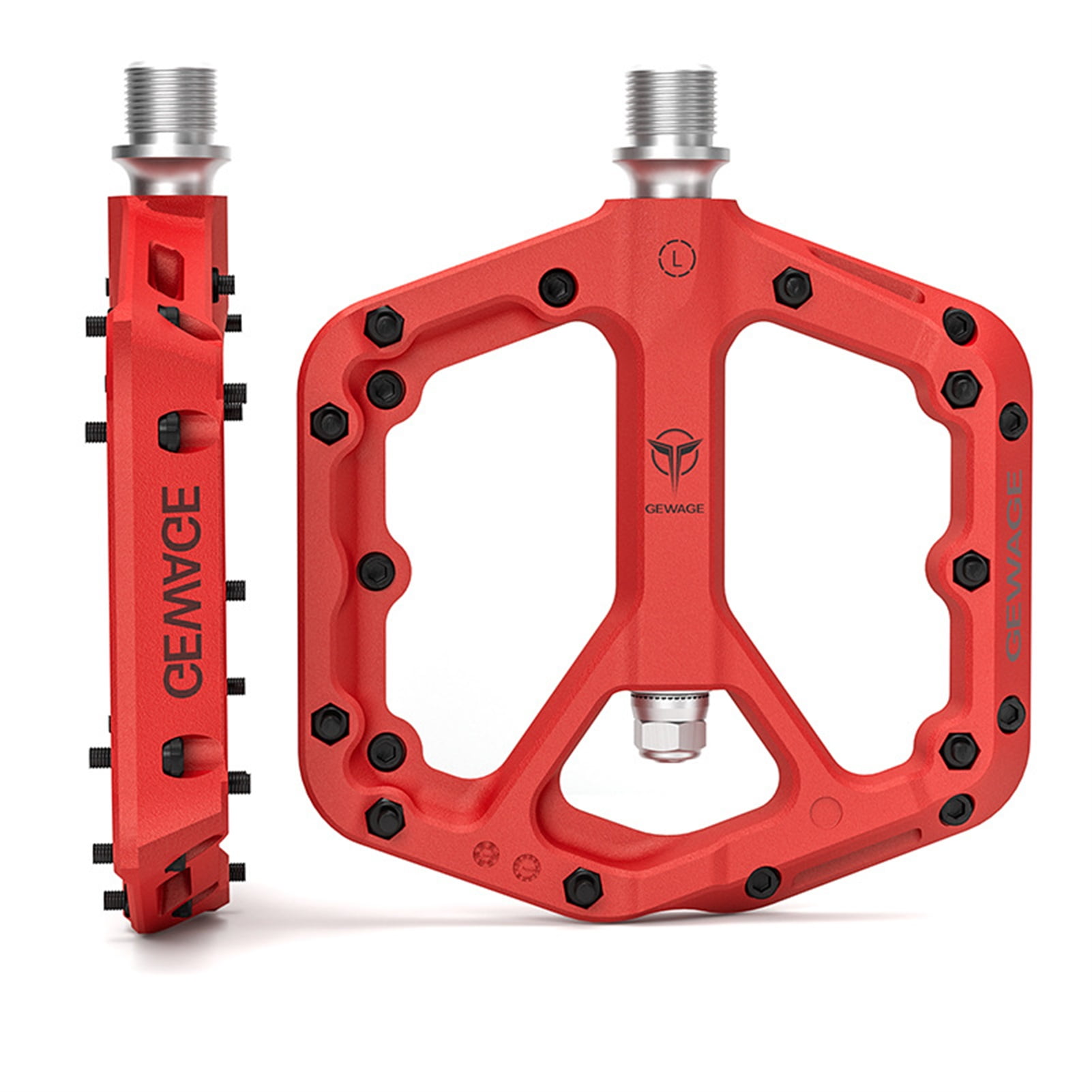 Non-slip Red Motorcycle Aluminum Pedal FootPegs Belt Spring Kit 8MM Installation 