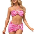 thumbnail image 1 of Conjunto de Bikini de Cintura Alta para Mujeres Bandaje sin Espalda Sólido Traje de Baño de Dos Piezas, Conjunto de Bikini de Corte Alto para Mujeres con Almohadillas Extraíbles, 1 of 9