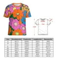 thumbnail image 2 of Nostalgic Vintage Floral Women's Short Sleeve T-Shirt Crew Neck Casual Summer Trendy Loose Fit Tops, 2 of 6