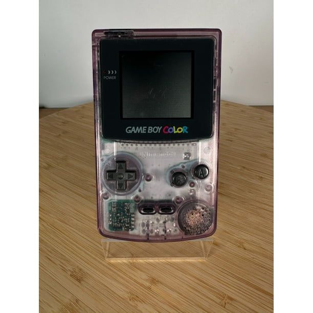 Nintendo GameBoy Color Clear Purple Game Boy %100 OEM Genuine CGB-001 with  Oriignal Box Manual Region Free GBC, Authentic Tested Works Well, RARE 