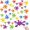 36 Pcs, variant on 3 Size Self-Adhesive Paint Splatter Cutouts, Multicolor Art Paint Cutouts