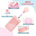 thumbnail image 6 of Misright Beaded Flower Clear Card Protector Retractable ABS Badge Holder Waterproof, 6 of 8
