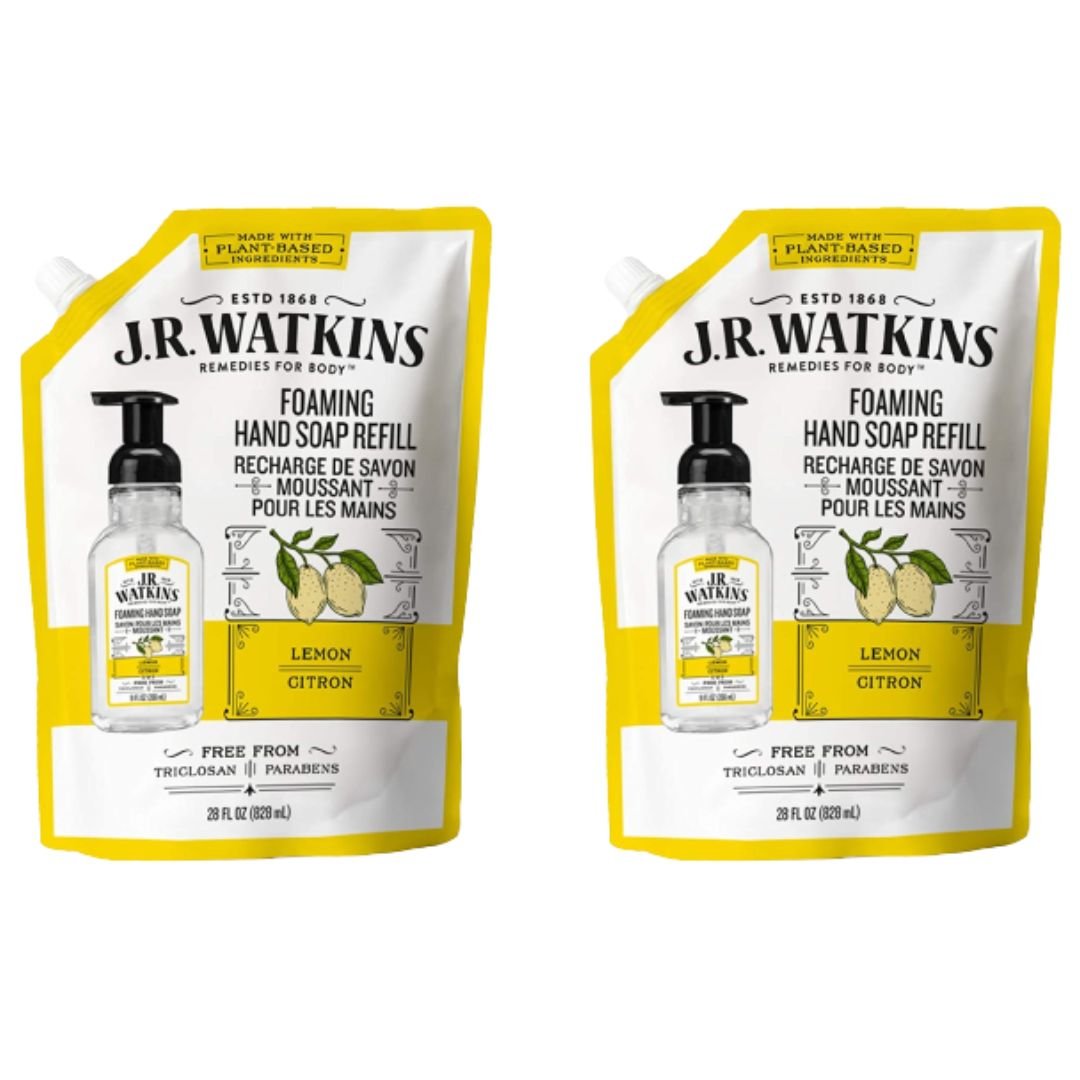 Foaming Liquid Hand Soap Refill Pouch, Lemon Scent, Liquid Hand Wash for Bathroom or Kitchen