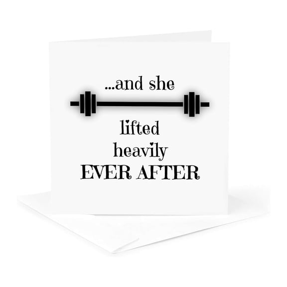 3dRose, And she lifted heavily ever after, 1 Greeting Card with envelope
