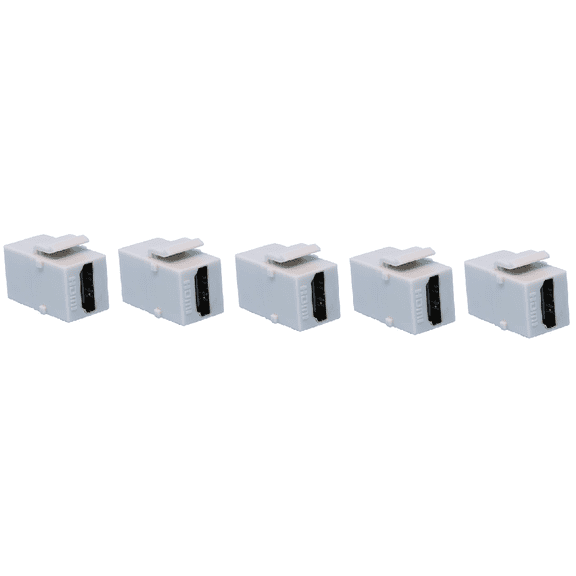RiteAV HDMI 2.0 Gray Keystone Adapter Coupler Female to Female (5 Pack)