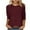 Wine, variant on CHGBMOK Women's Casual 3/4 Sleeve T-Shirts Round Neck Cute Tunic Tops Basic Tees Blouses Loose Fit Pullover