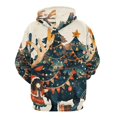 thumbnail image 6 of POBUDS Hoodie, Regular Fit Sporty Pullover Hooded Sweatshirt for Men Women Colorful Christmas Deer M, 6 of 6