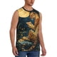 thumbnail image 2 of Fotbe Leopard Reading Tarot Cards Men's Camiseta sin Mangas Estampada para Hombres, Playera Casual para Gimnasio, Entrenamiento, Playa-Medium, 2 of 7