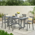 thumbnail image 2 of Mitchell Outdoor Aluminum Dining Set, Gray, 2 of 12
