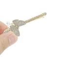 thumbnail image 4 of Unique Bargains 1 Pc Hair Clips Cute Rhinestone Elegant Butterfly Pendant Hair Clip Hairdo Clip Gold Tone Transparent, 4 of 5