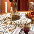 thumbnail image 5 of nipocaio Moderne en Cuir Floral Table Ronde Tapis Table Ronde Minimaliste Tissu Tache et Résistant à l'Huile Sans Lavage Linge de Table Repas Maison Table Ronde Mat en Cuir Table Ronde Tapis Diamètre 60cm, 5 of 5