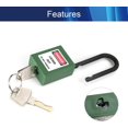 thumbnail image 3 of Wekity Lockout Tagout Locks 6mm Safety Padlock Loto Locks Keyed Differently PA Lock Out Tag Out Steel Shackle Small Luggage Padlocks Green 1PCS-0621, 3 of 5