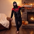 thumbnail image 7 of Full Face Masked Zip Hoodie, Spider Web Printed Hooded Sweatshirt Cosplay Costume Jacket for Boys Girls, 7 of 7