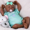 thumbnail image 2 of Muñeca Reborn Aori negra de 18 pulgadas con kit de alimentación para niños mayores de 3 años, 2 of 8
