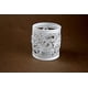 thumbnail image 3 of Candelabro de metal con forma de flor hueca, portavelas decorativo, bandeja para velas (blanco), 3 of 5