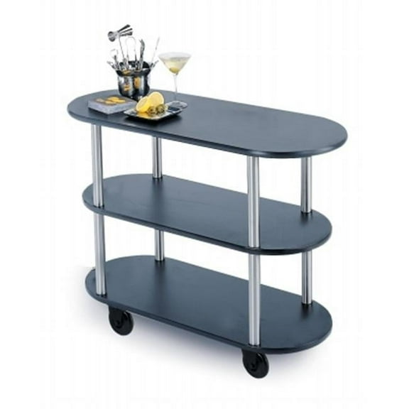 Oval 3-Shelf Open Service Cart