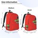 thumbnail image 2 of Disketp Cool Crocodile With Sunglasses print Canvas Backpack Lightweight Travel Daypack Student Rucksack Laptop Backpack-, 2 of 5