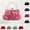001-Pink, variant on Womens Evening Bag Elegant Satin Handbag 14 Satin Roses Wedding Party Prom Clutch Purse