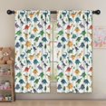 thumbnail image 5 of Blackout Kids Curtains,Colorful Dinosaurs Floral White Pattern Childrens Insulated Curtains Set Of 2,Bedroom Essentials,Toddler Room Decor 52"x63", 5 of 5