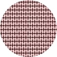 thumbnail image 1 of Ahgly Tapis Rond Lavable en Machine Intérieur Transitionnel Marron Rouge, 5 Pieds Rond, 1 of 7