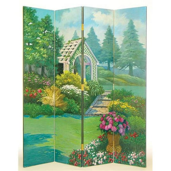 Wayborn Hand Painted The Gazebo Room Divider