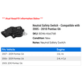 thumbnail image 2 of Neutral Safety Switch - Compatible with 2005 - 2010 Pontiac G6 2006 2007 2008 2009, 2 of 2
