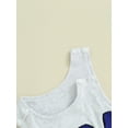 thumbnail image 6 of FEORJGP Infant Baby Boys Girls 4th of July Romper 3M 6M 12M 18M 24M Newborn Sleeveless Vest Jumpsuit Letter Embroidery Round Neck Bodysuit Casual Summer Clothes for Independence Day, 6 of 8
